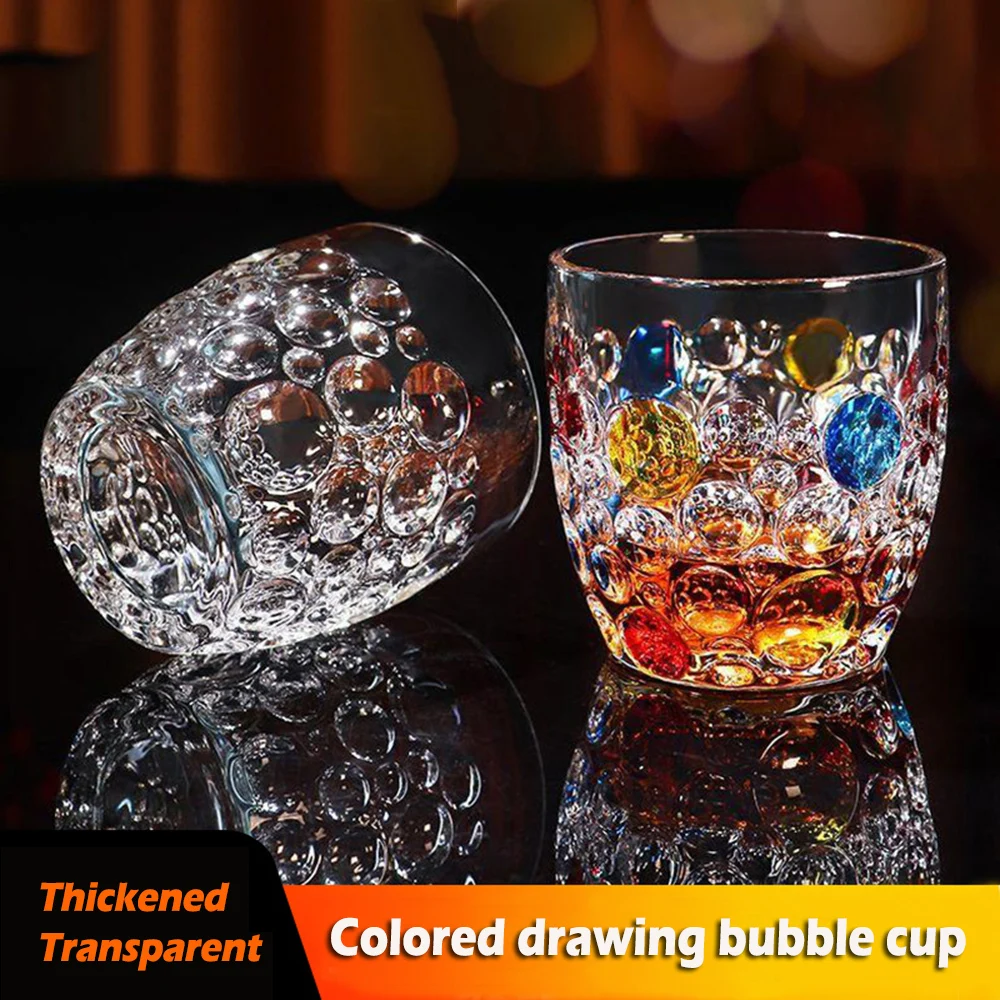 Wine Beer Glass Set - INS kleurtekening bubble glazen beker, lichte