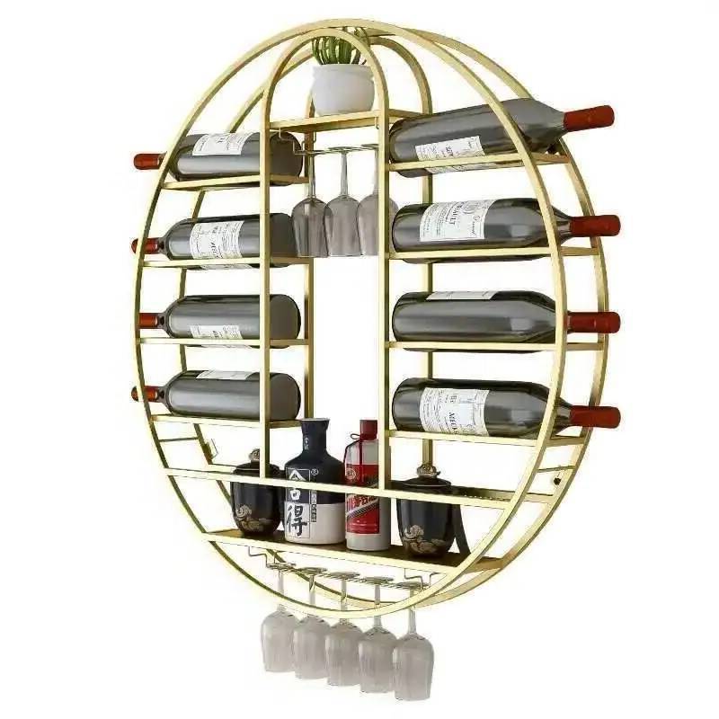 Wine Rack Wall Mount - Modern Scandinavisch rond aan de muur