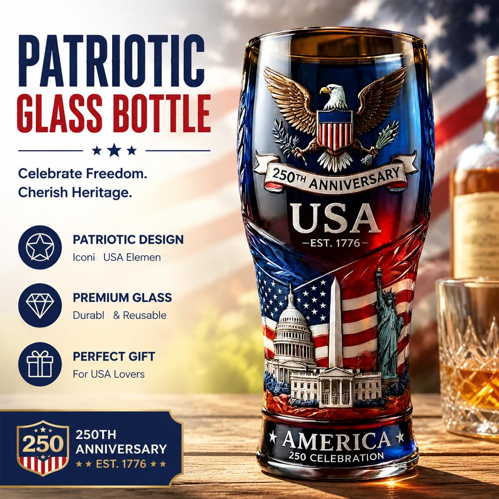 Wine Beer Glass - USA 250e verjaardag bierglas reliëf 1776-2026