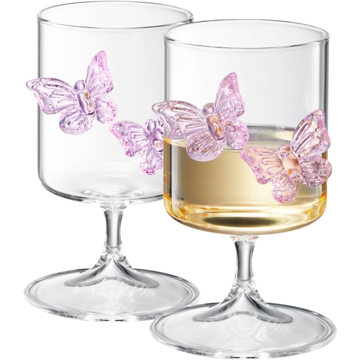 Wine Or Beer - Vlinderwijn- en waterglazen 8,45 Oz glazen