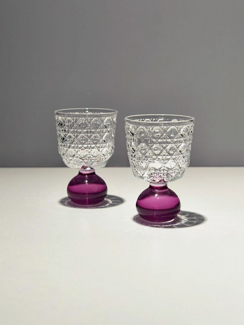 Glazen beker met edelsteenpatr - Wine Or Beer recensie en prijs
