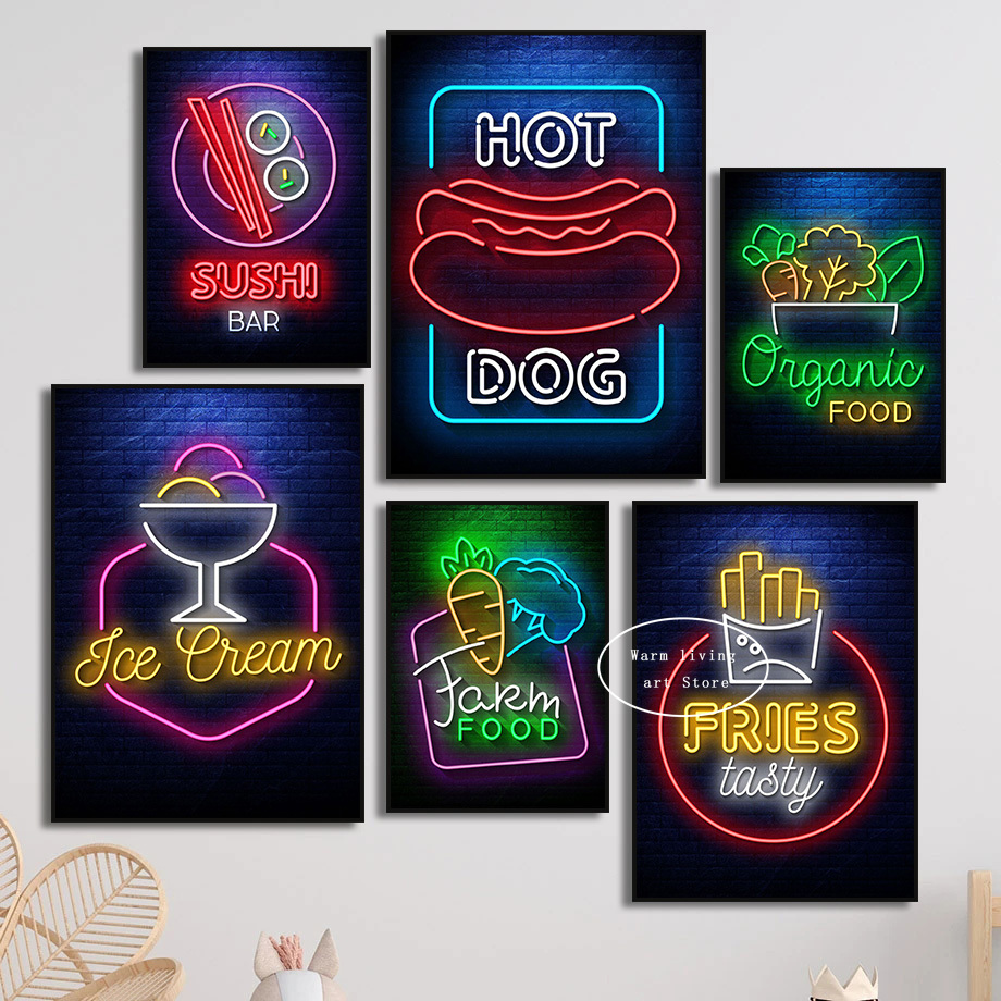 Neon Food Ramen Sushi Pizza Bi - Wine Beer Pizza recensie en prijs