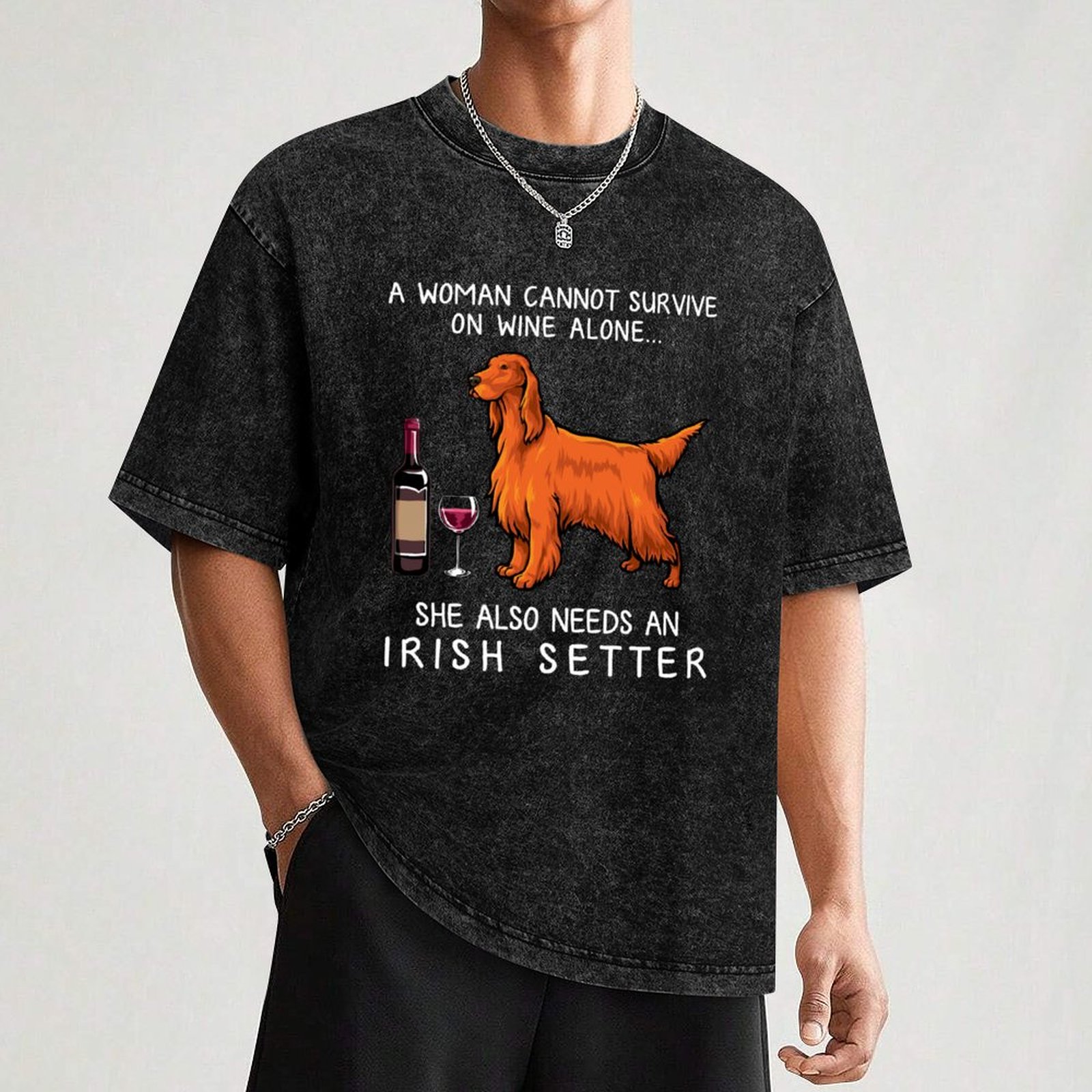 Ierse Setter en wijn Grappig h - Wine Or Beer recensie en prijs
