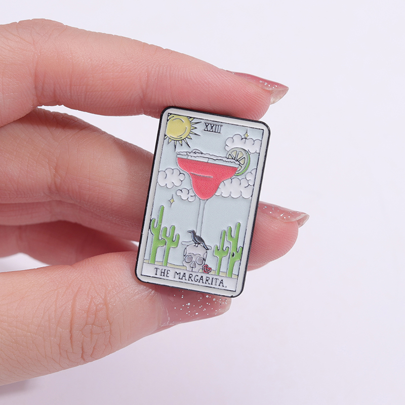 Tarot Emaille Pin Badge Kaart  - Wine Beer Pizza recensie en prijs
